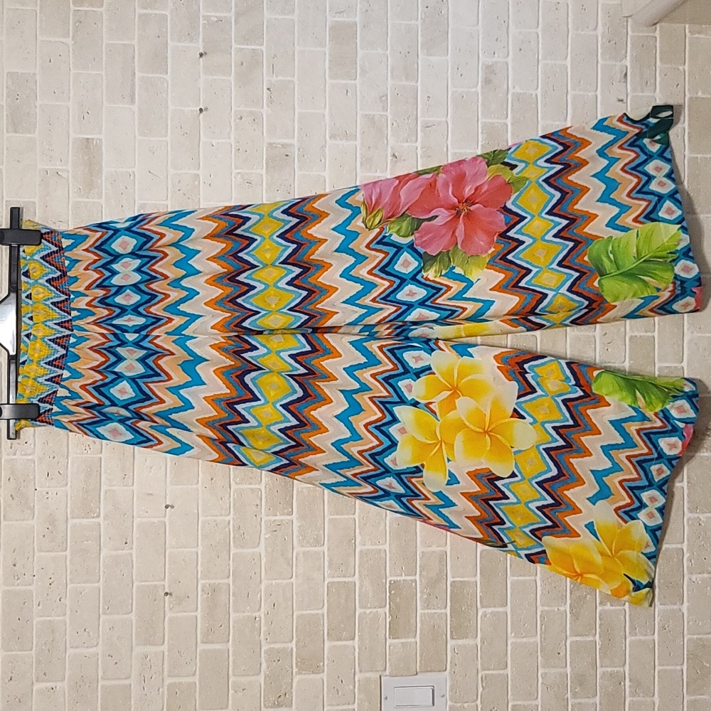 NWOT Desigual Women's Multicolor Lightweight Viscose Beach Pants (SzM)